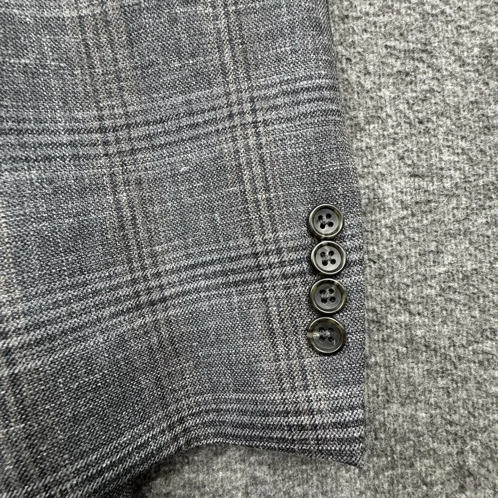Jos. A. Bank Men's Gray Linen Silk Wool Tailored Fit Blazer Sport Jacket 39R